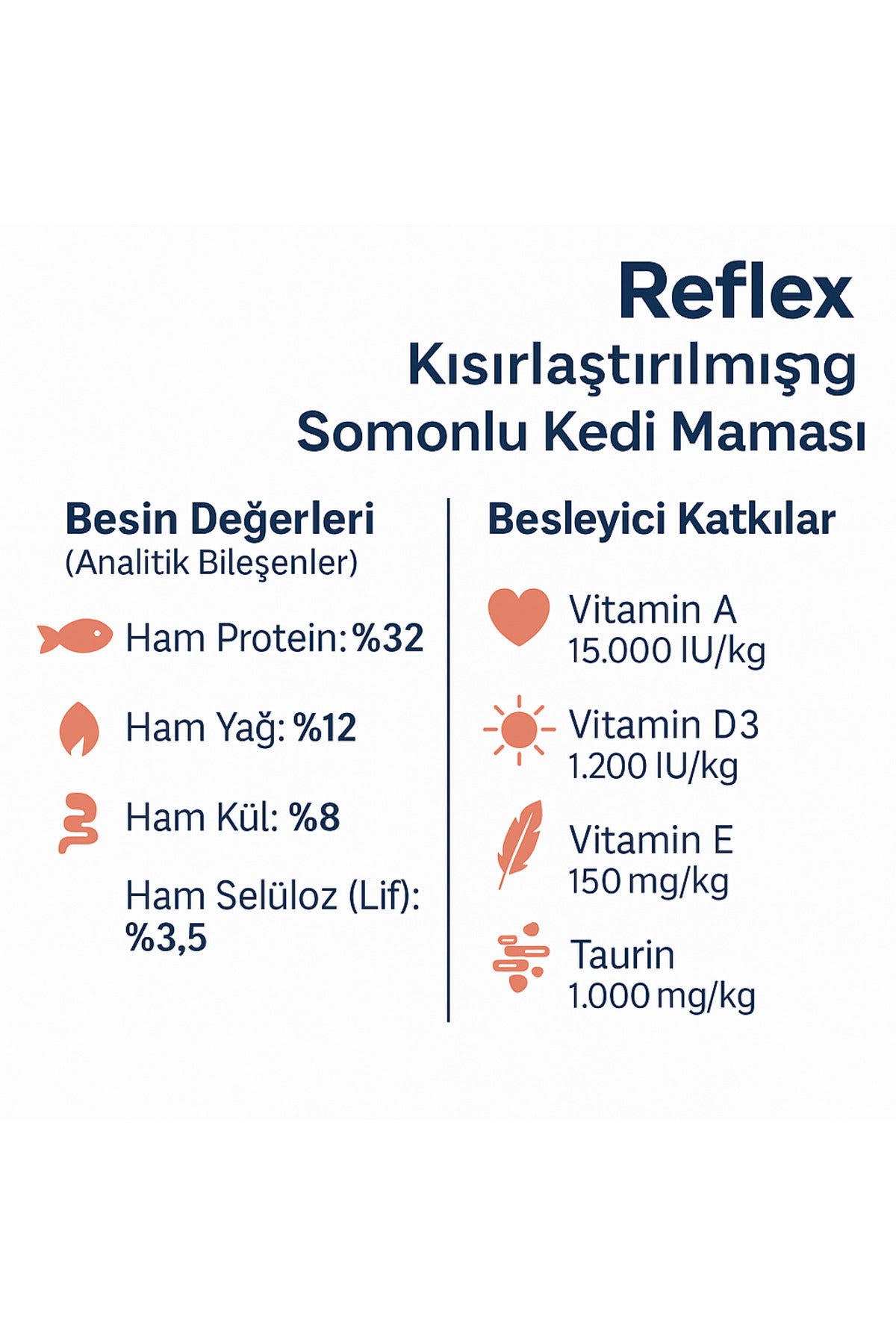 Reflex Somonlu Pirinçli Kısırlaşlaştırılmış Kedi Maması 1KG (Yeni 1 kg Zipli Paketler) - 3