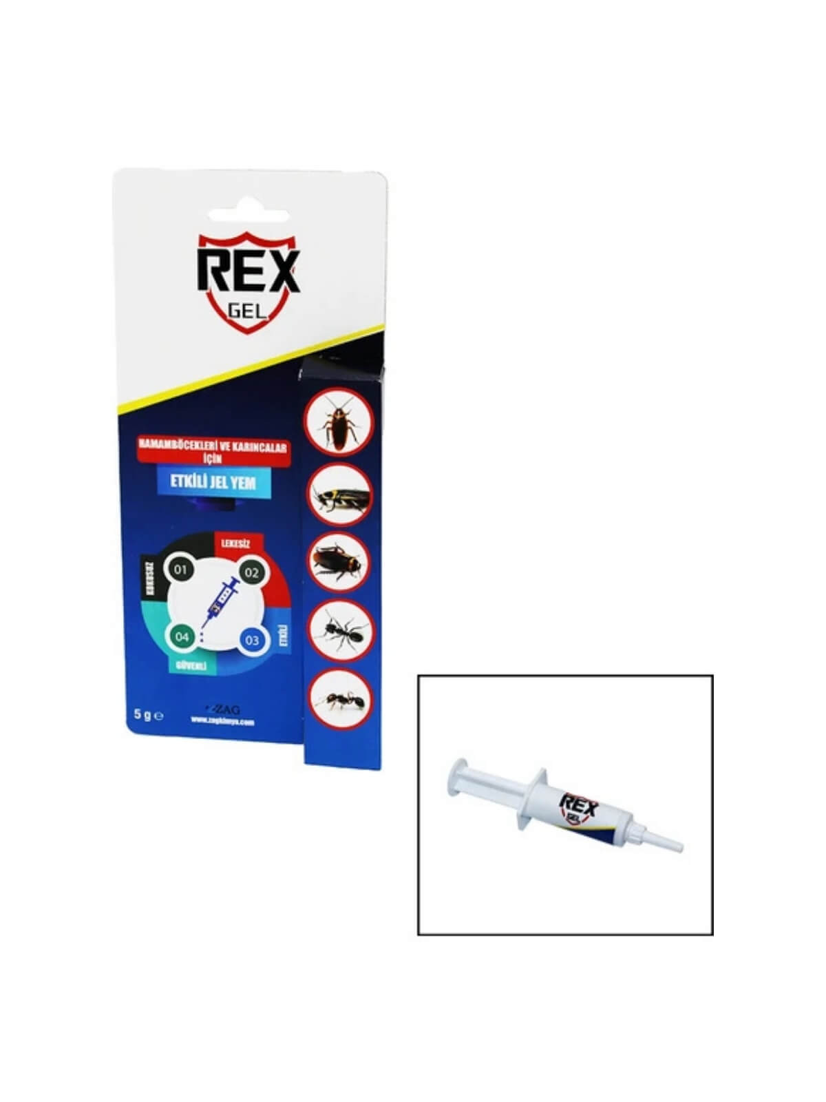 Rex Gel Hamamböceği ve Karınca Jeli 5 Gr