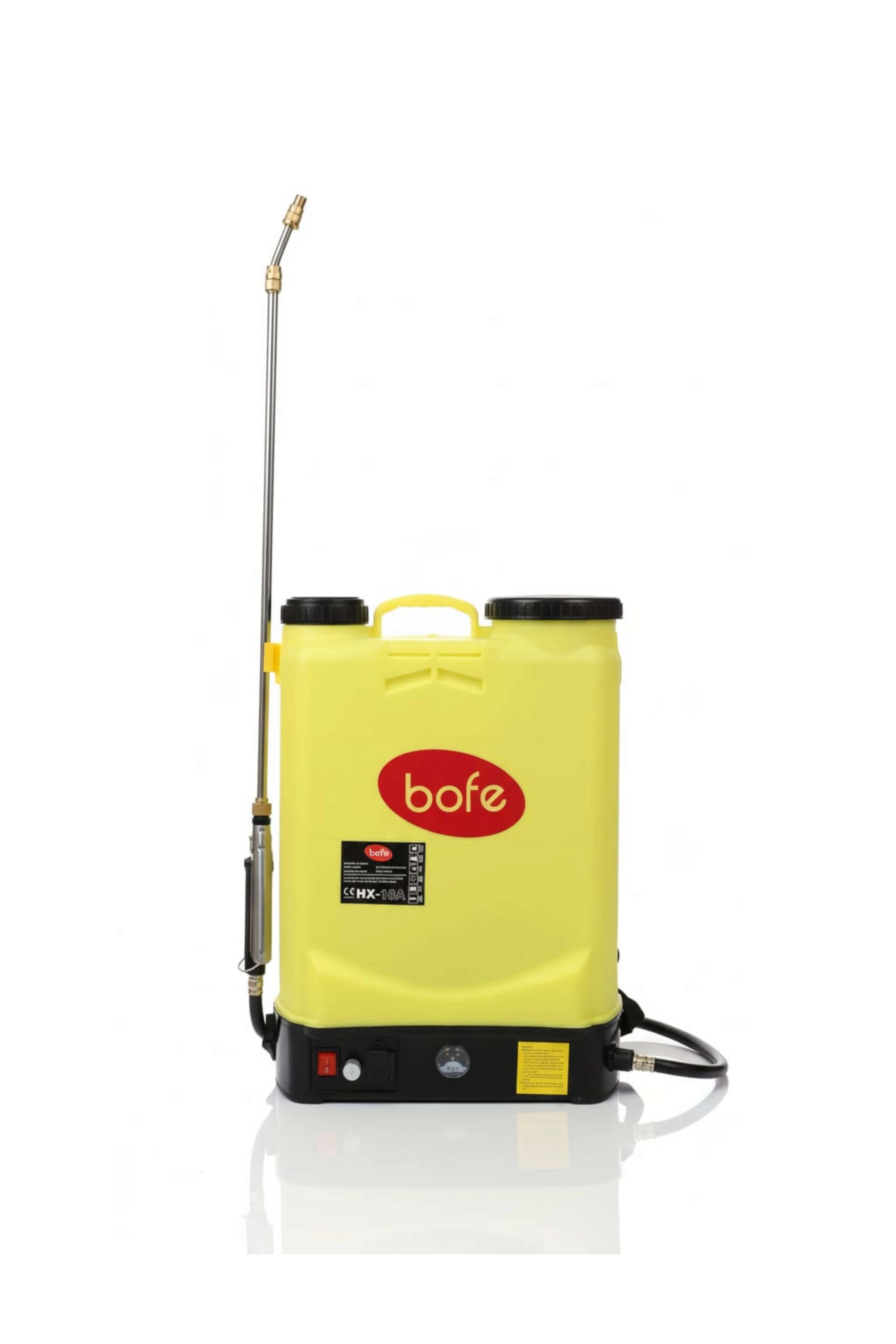 Bofe Akülü Şarjlı Sırt Tipi İlaçlama Pompası 16 Lt Sarı