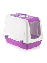 Bofe Büyük Kapalı Kedi Tuvaleti Mor