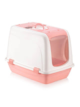 Bofe Büyük Kapalı Kedi Tuvaleti Pembe