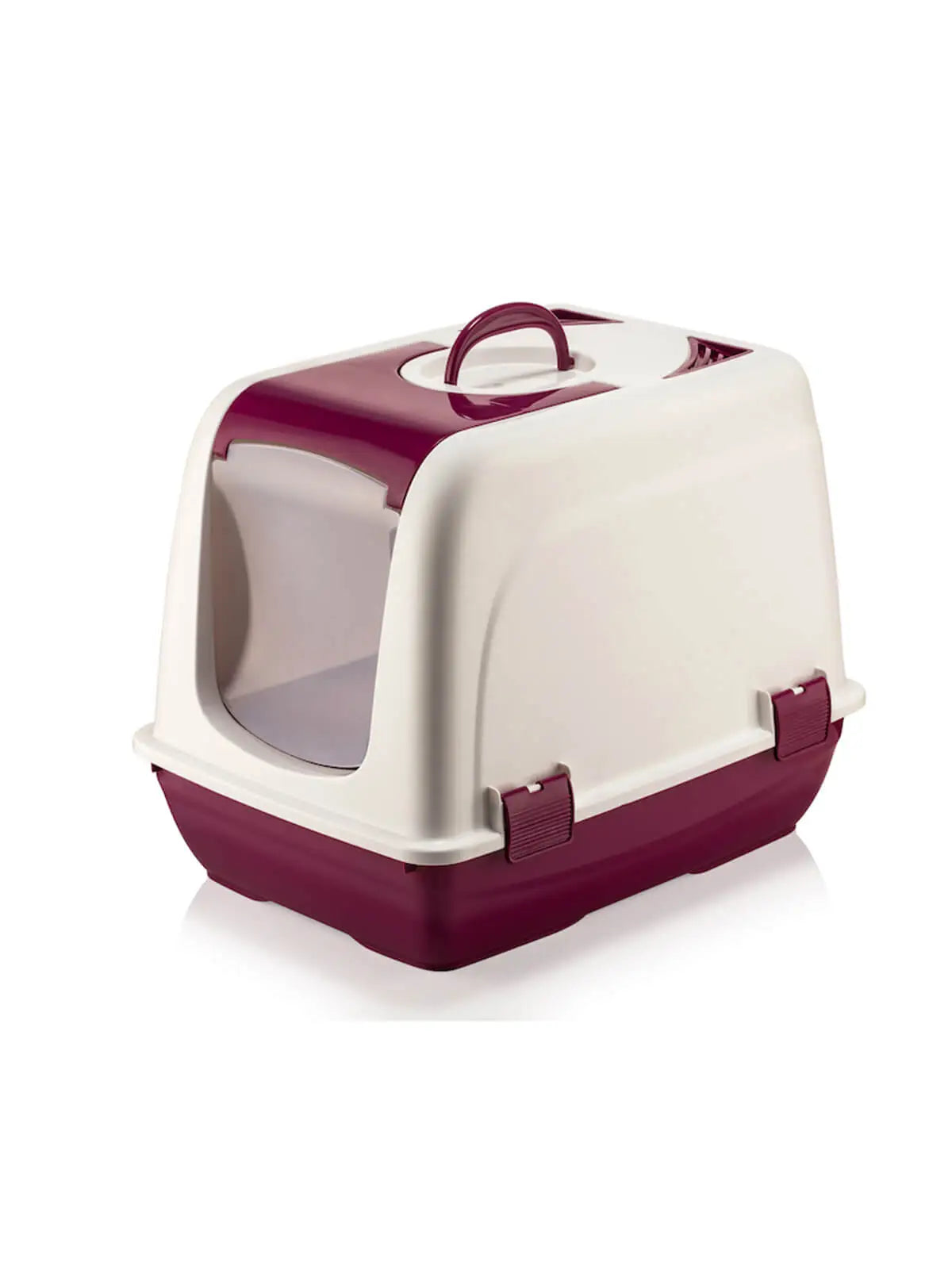 Bofe Küçük Kapalı Kedi Tuvaleti Fuşya