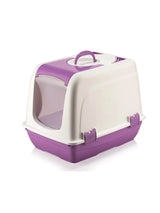 Bofe Küçük Kapalı Kedi Tuvaleti Mor