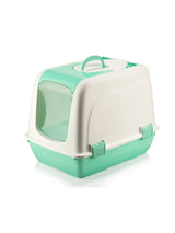 Bofe Küçük Kapalı Kedi Tuvaleti Turkuaz