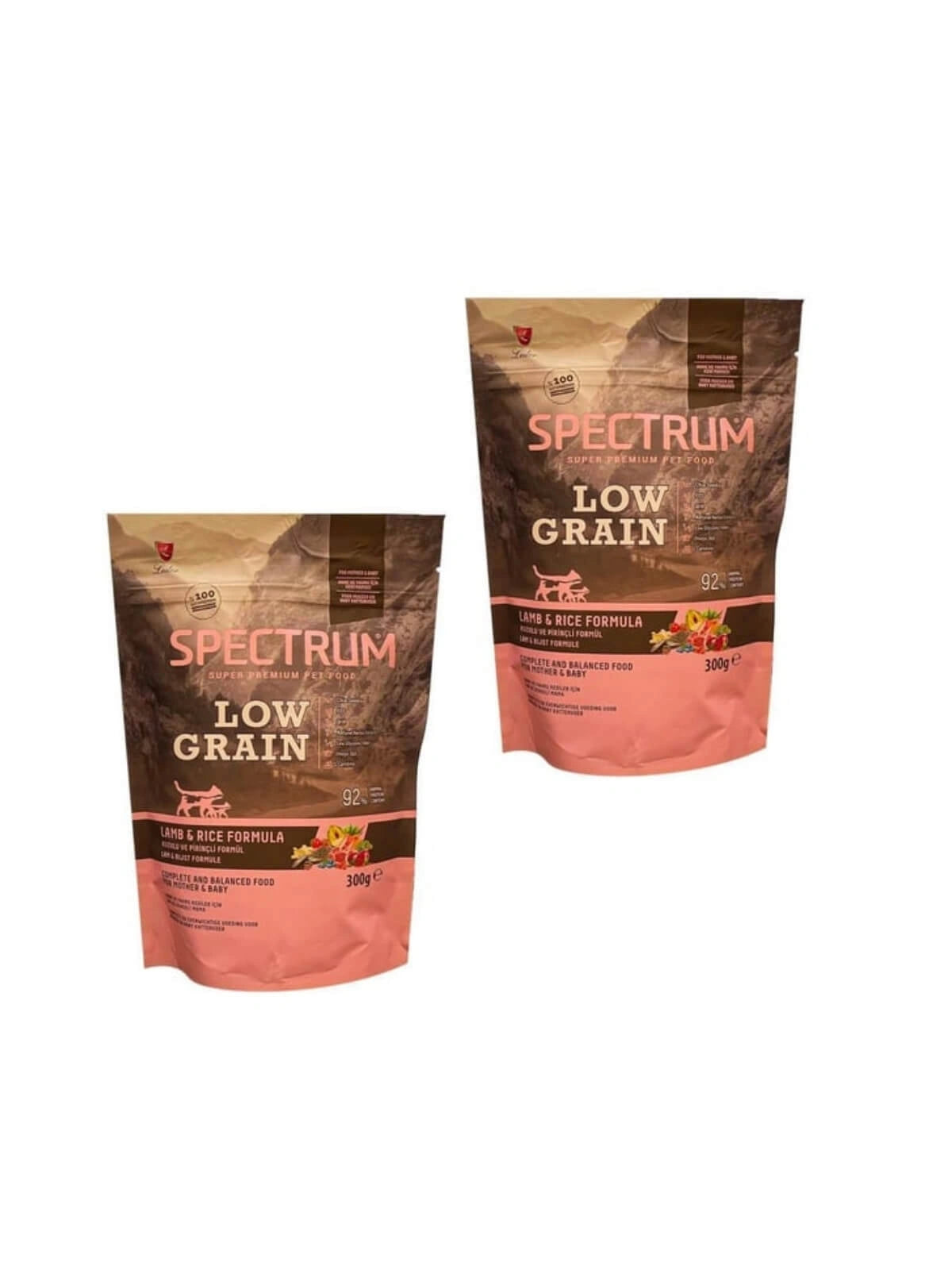 Spectrum Low Grain Kuzu Etli Pirinçli Anne ve Yavru Kedi Maması 300 Gr + 300 Gr