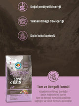 Spectrum Low Grain Kuzu Etli Yaban Mersinli Yetişkin Köpek Maması 12 Kg