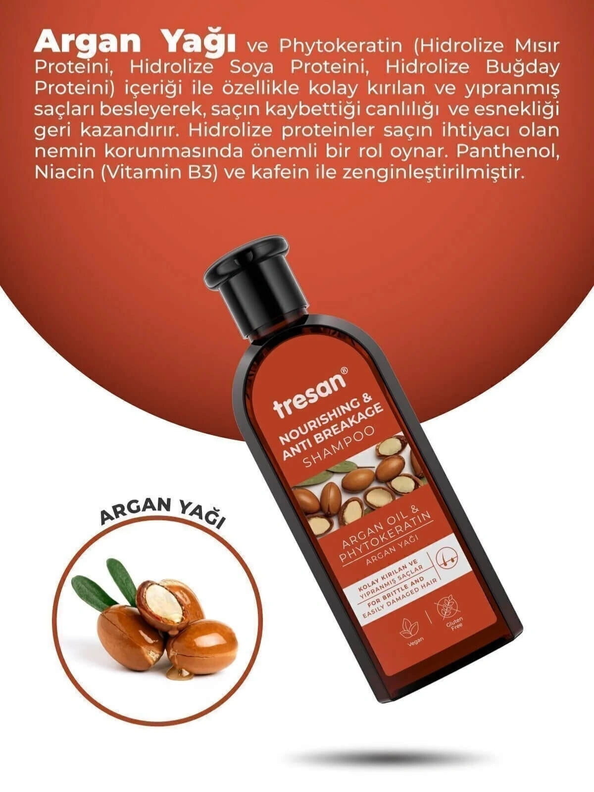 Tresan Argan Yağı Besleyici ve Kırılma Karşıtı Bakım Şampuanı 300 Ml