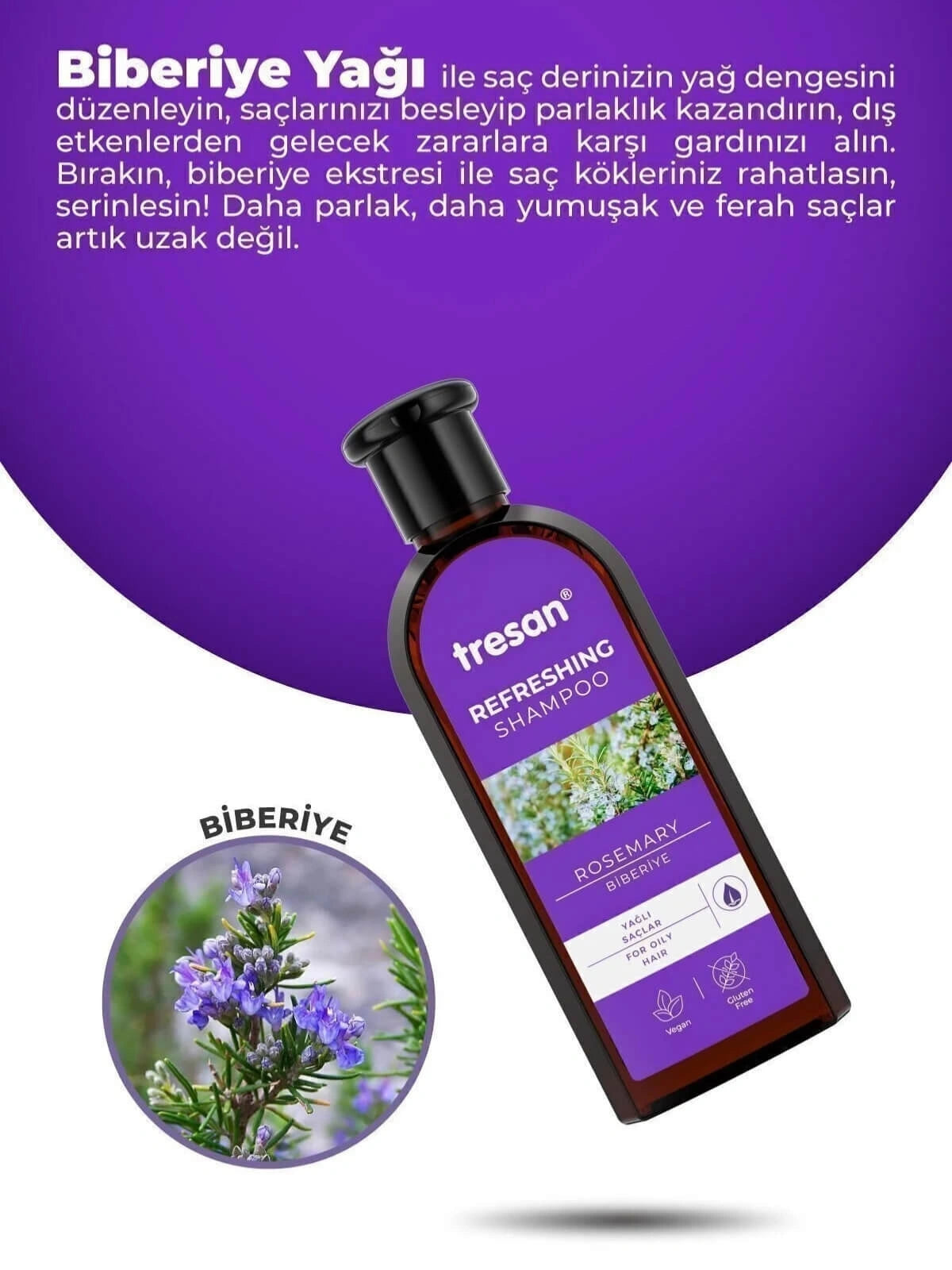 Tresan Biberiye Canlandırıcı Bakım Şampuanı 300 Ml