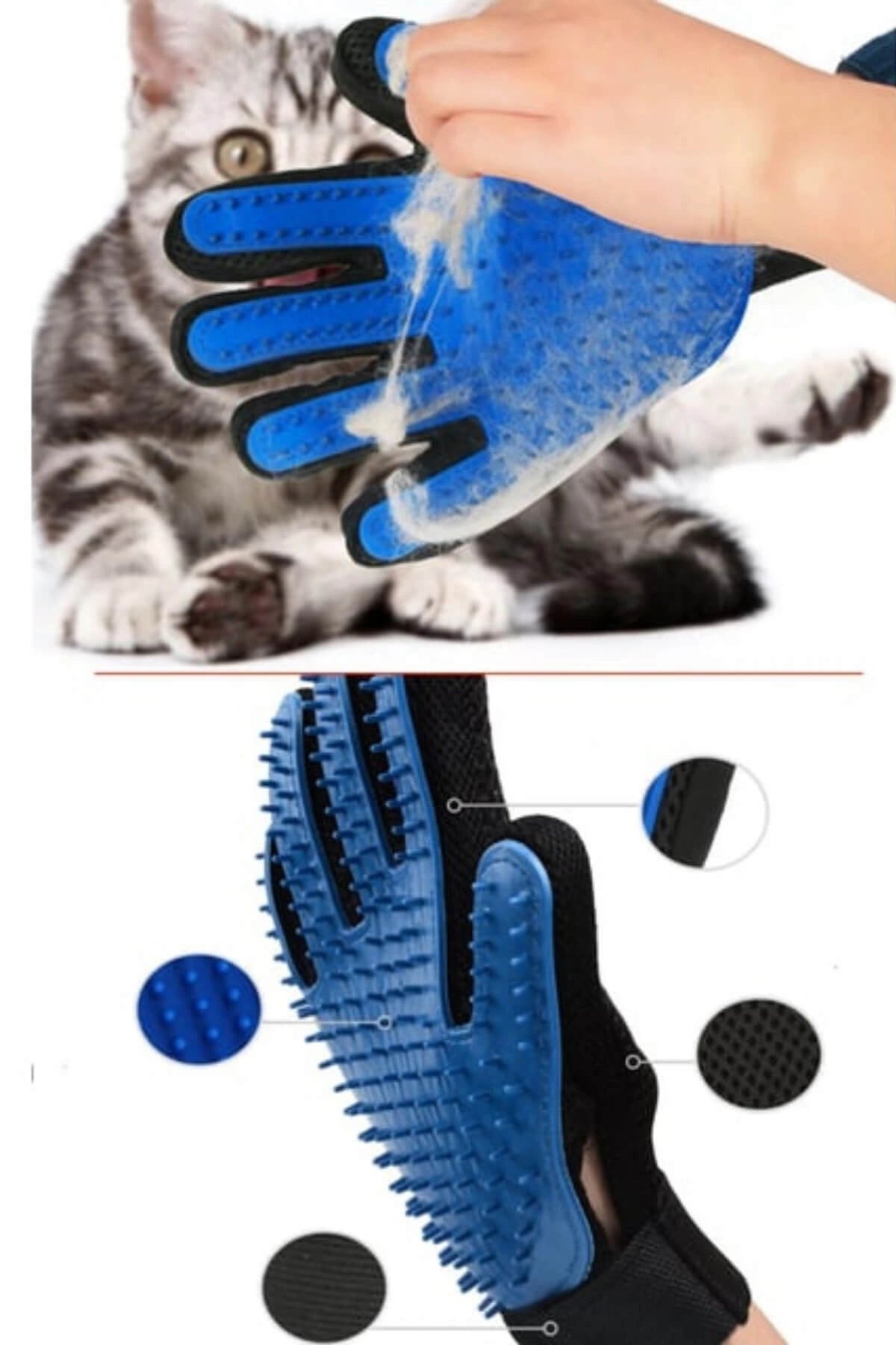 True Touch Kedi Köpek Tüy Toplama Eldiveni