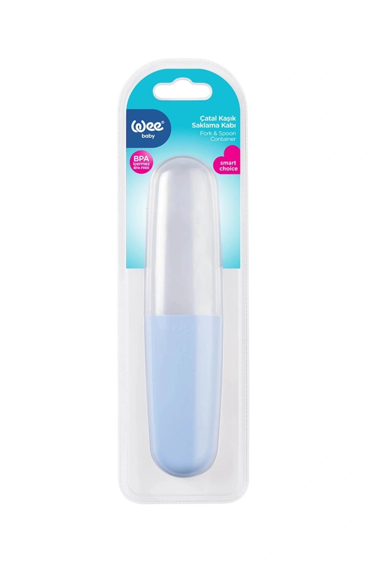 Wee Baby Çatal Kaşık Saklama Kabı Mavi