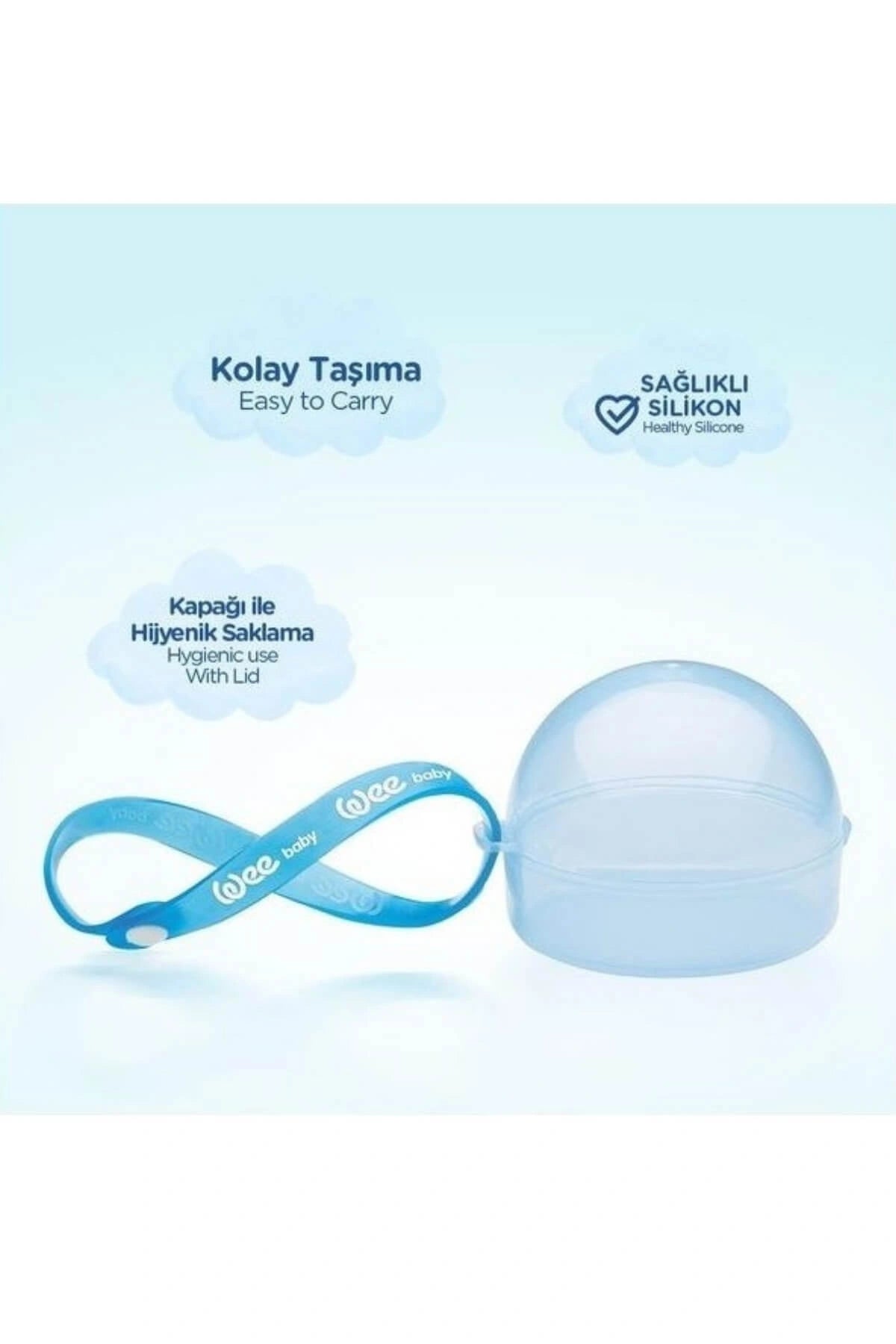 Wee Baby Emzik Saklama Kabı Mavi