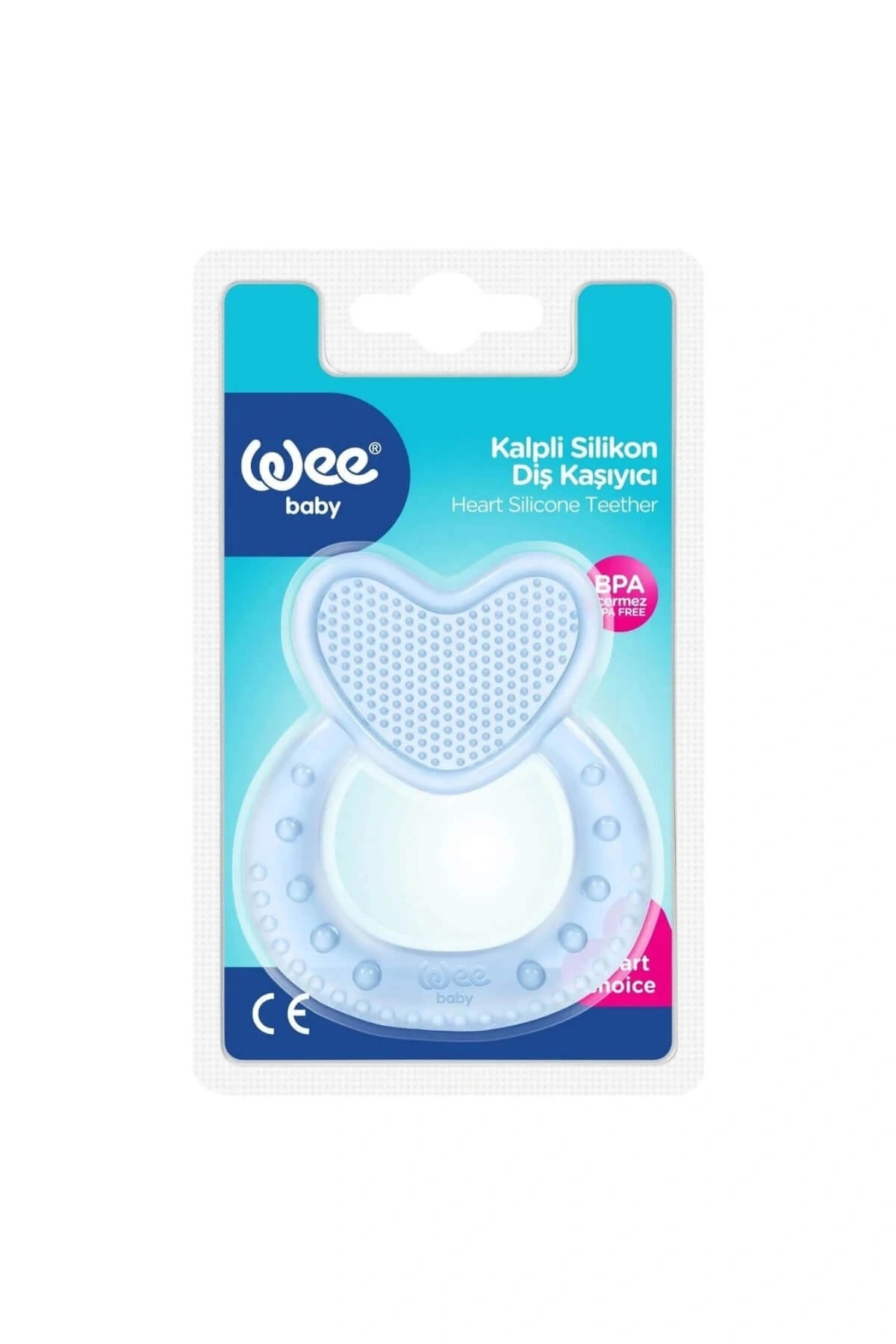 Wee Baby Kalpli Silikon Diş Kaşıyıcı Mavi